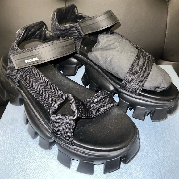 Prada “Sporty woven nylon tape sandals” Calzature Donna Nastro - Picture 1 of 5